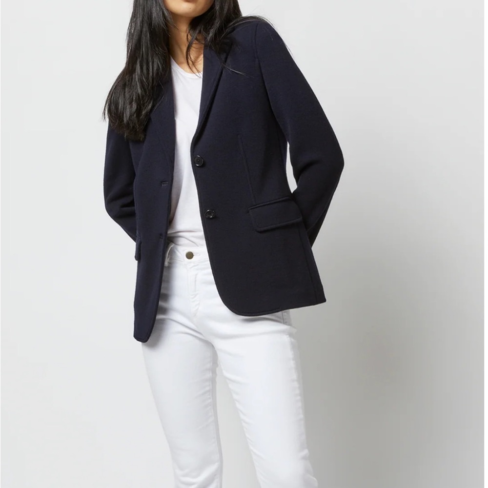 ANN MASHBURN Parker Jacket
Navy Wool Pique Knit